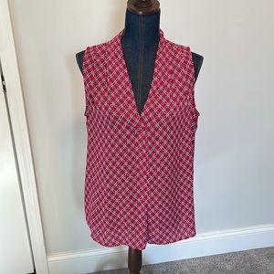 Laundry by Shelli Segal sleeveless pink blouse size medium